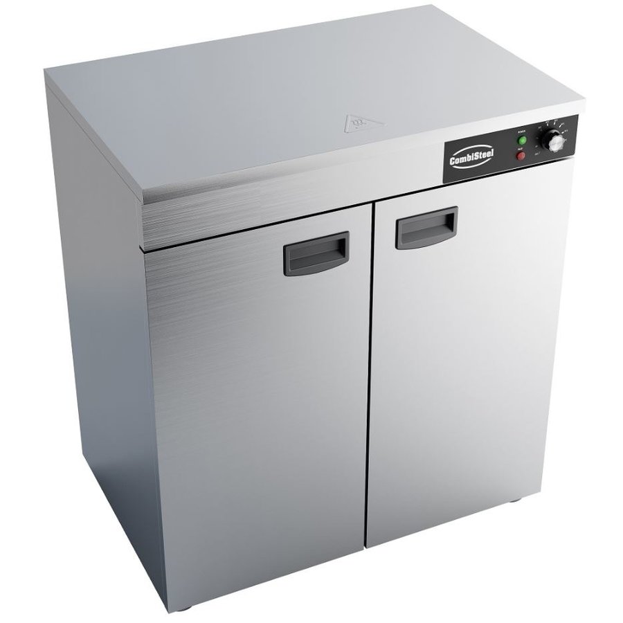 Edelstahl-Wärmeschrank | 2 Türen