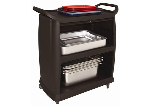  Vogue Serving trolley with Harmonica Doors | 105(h)x98x46cm 