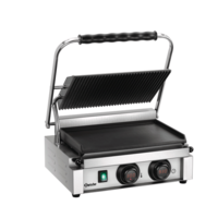 Contactgrill | Rvs | Geribbeld/Glad | 230 V