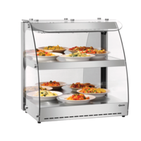 Hot display cases | Stainless steel | 2 levels
