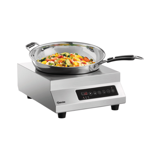  Bartscher Wok à induction | Acier inoxydable | 35,5x44x16,5 cm 