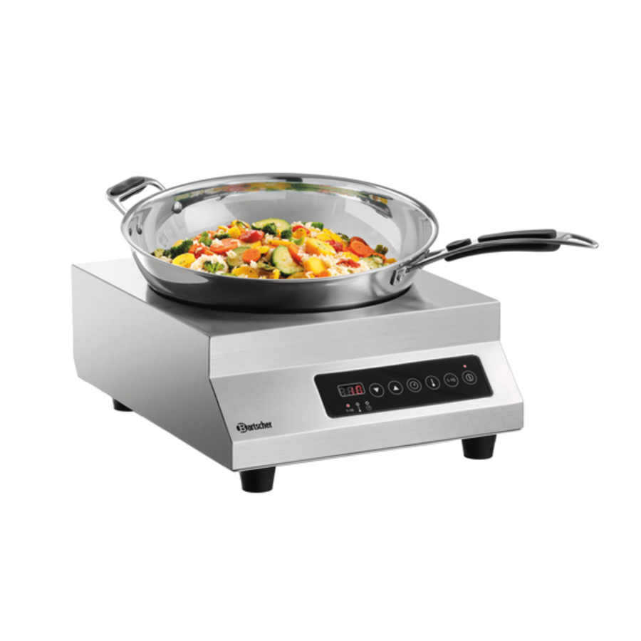 Induction wok | stainless steel | 35.5x44x16.5 cm
