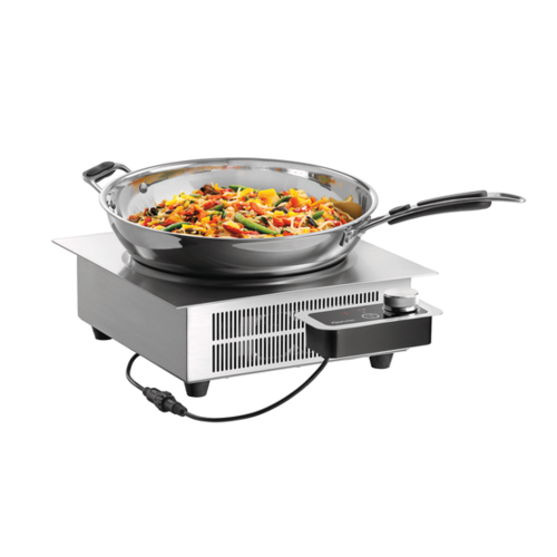  Bartscher Wok à induction encastrable | acier inoxydable | 37x39x13,5 cm 