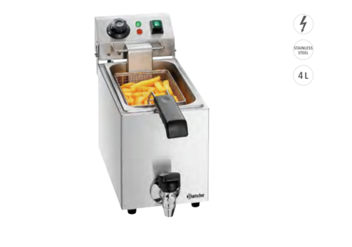  Bartscher Friteuse SNACK I Plus | acier inoxydable | 4 LITRES | 4,2 kG 