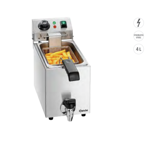  Bartscher Fritteuse SNACK I Plus | Edelstahl | 4 LITER | 4,2 kG 