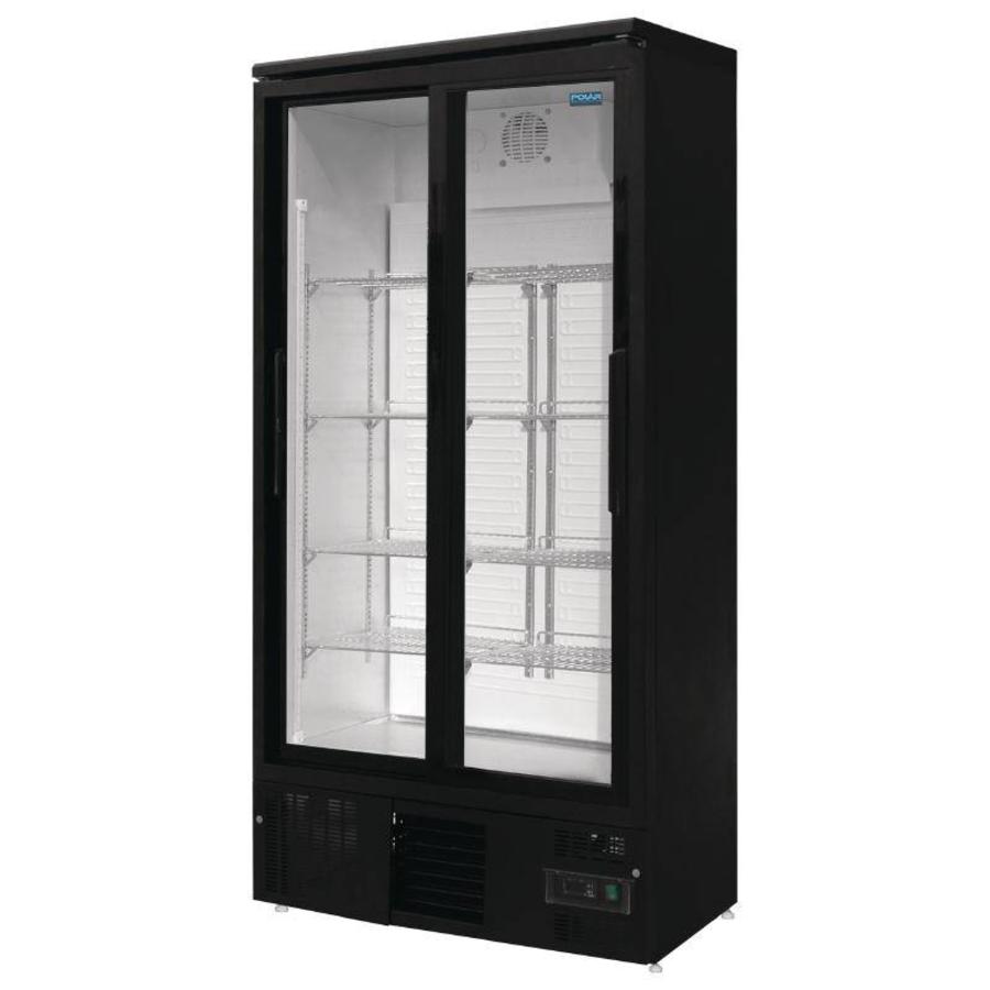 bar display with double folding doors
