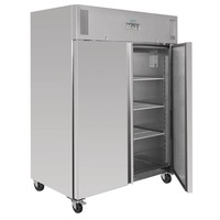 Fridge | stainless steel | castors | 1300 liters