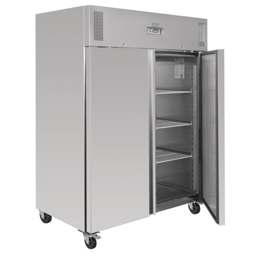 Kühlschrank | Edelstahl | Lenkrollen | 1300 Liter