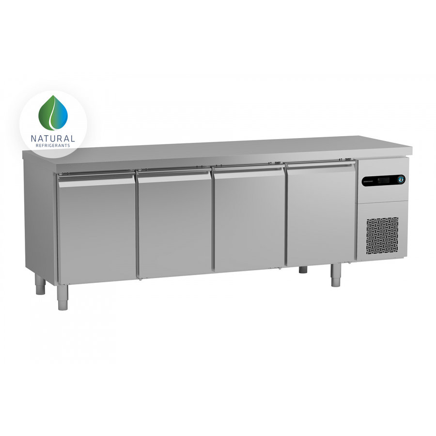 Établi réfrigéré Snowflake 4 portes | 343 litres | 2242x700x830-900mm