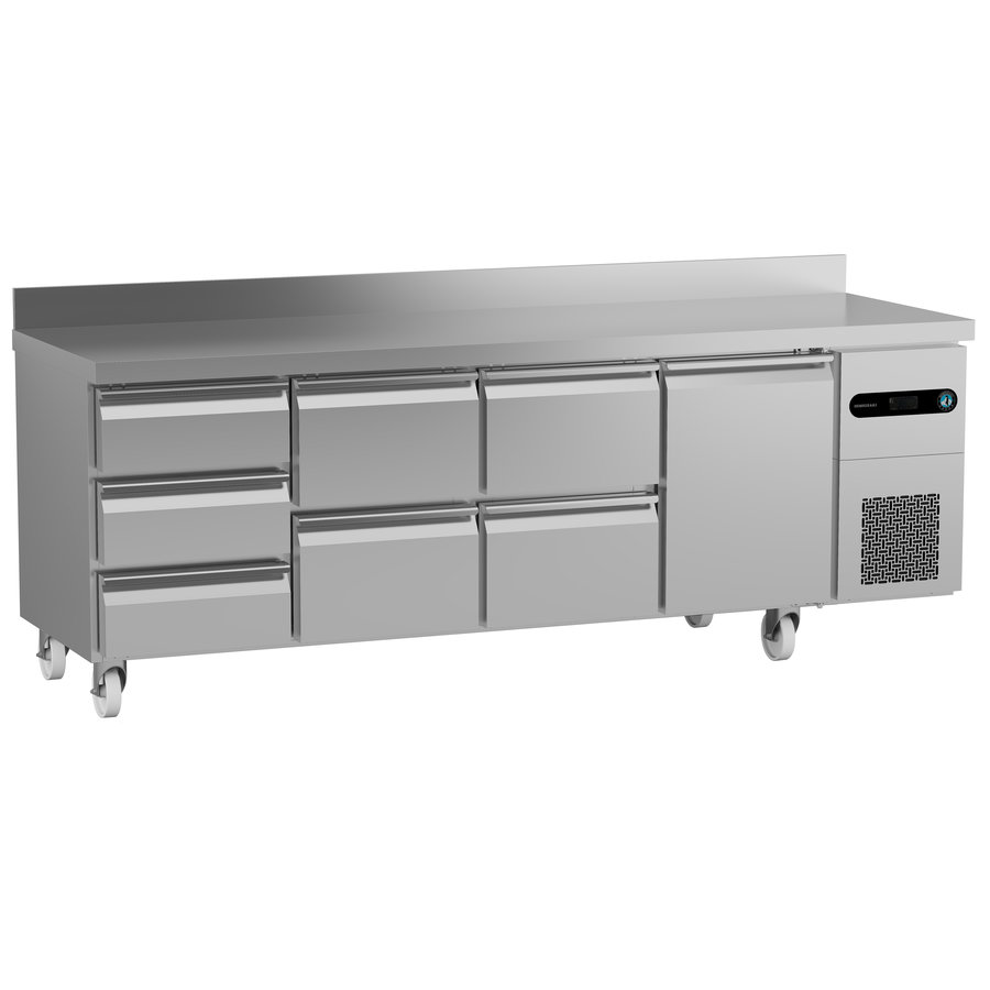 Établi réfrigéré Snowflake 4 portes | 343 litres | 2242x700x830-900mm