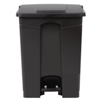 Afvalbak zwart 65L | 4 Kleuren