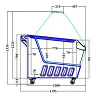 Eisvitrine Hawaii | 16 Eisbecher | 1590x1195x1335mm
