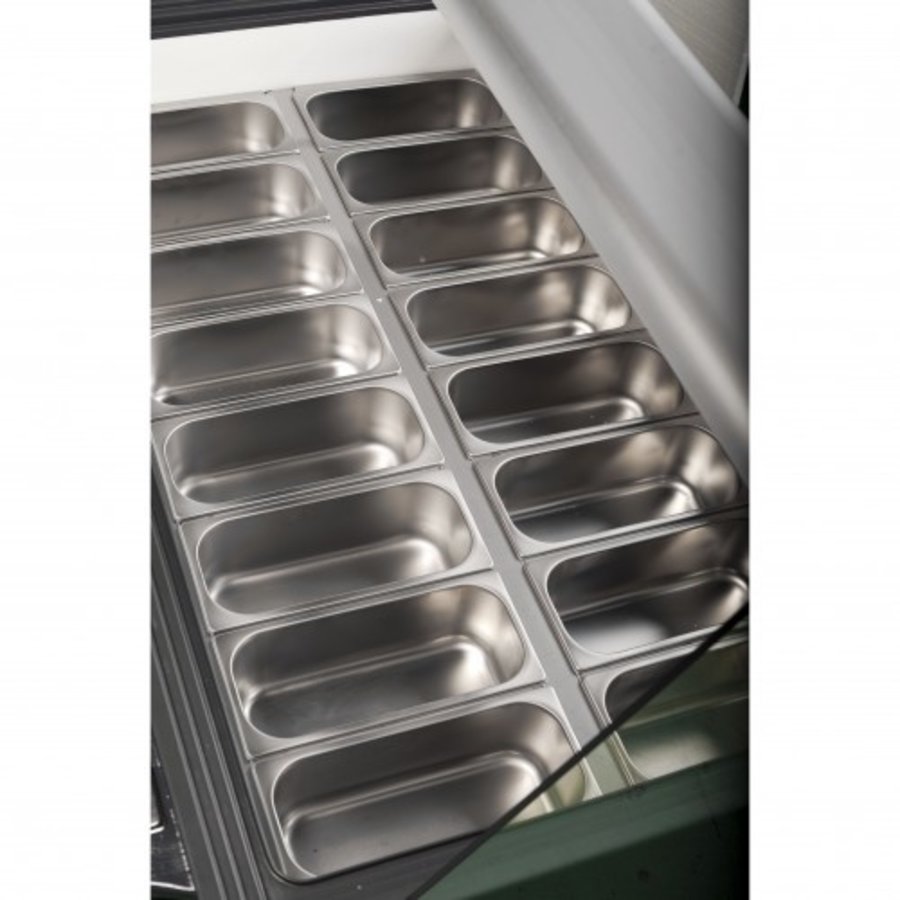Vitrine de glaces Hawaï | 16 pots de glace | 1590x1195x1335mm