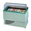 HorecaTraders Ice cream display case for ice cream with interior lighting | 2 x 7 containers