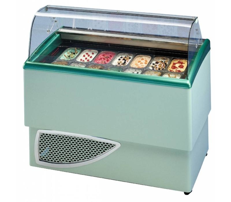 Buy Scoop ice cream display case for ice cream with interior lighting 2 x 7 Bins online