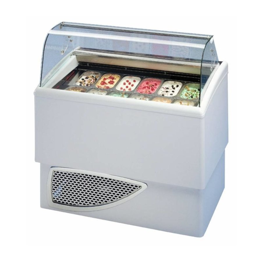 Ice cream display case for ice cream 118x77xh122 cm | 2 x 6 containers