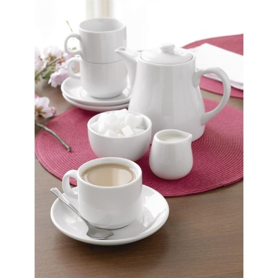 Weißwaren Kleines Milchkännchen aus weißem Porzellan (12 Stück)