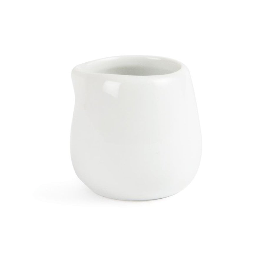 Whiteware Kleine witte porselein melkkan (12 stuks)