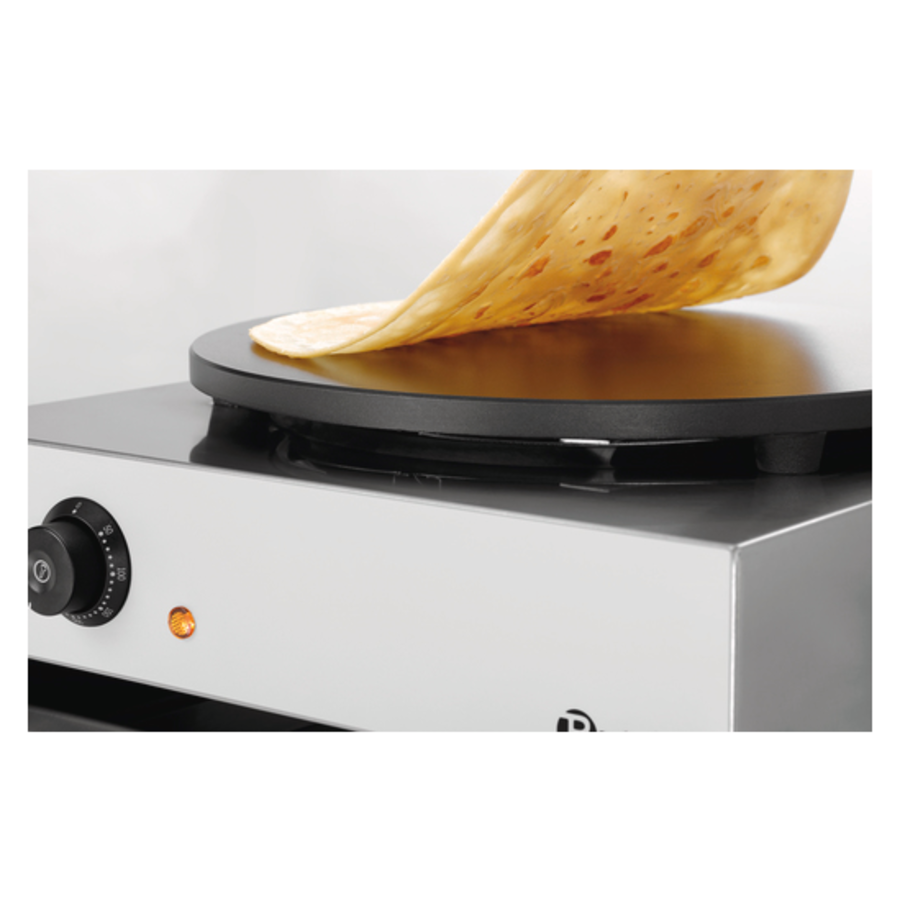 Crêpe-bakplaat | RVS | Ø400 mm | inclusief deegverdeler | 230 volt