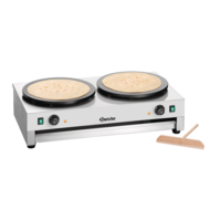 Crêpe-Backblech | Edelstahl | Doppelt | 400 mm | 230 Volt
