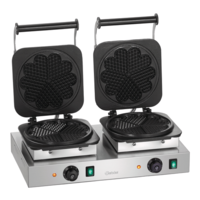 Double Waffle Iron | Heart Shaped | Ø 210 mm