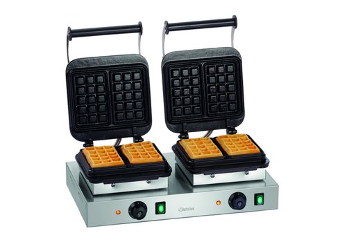  Bartscher Waffle Iron Rectangular Double | 160 x 100 X 32 mm x 2 