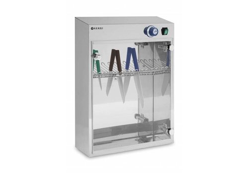  Hendi UV-Sterilisator | Für 14 Messer | Timer bis 60 Minuten | 510 x 160 x (H) 610 mm 