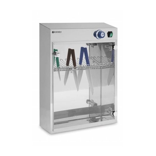 Hendi UV Sterilizer | For 14 Knives | Timer up to 60 Minutes | 510x160x (H) 610mm 