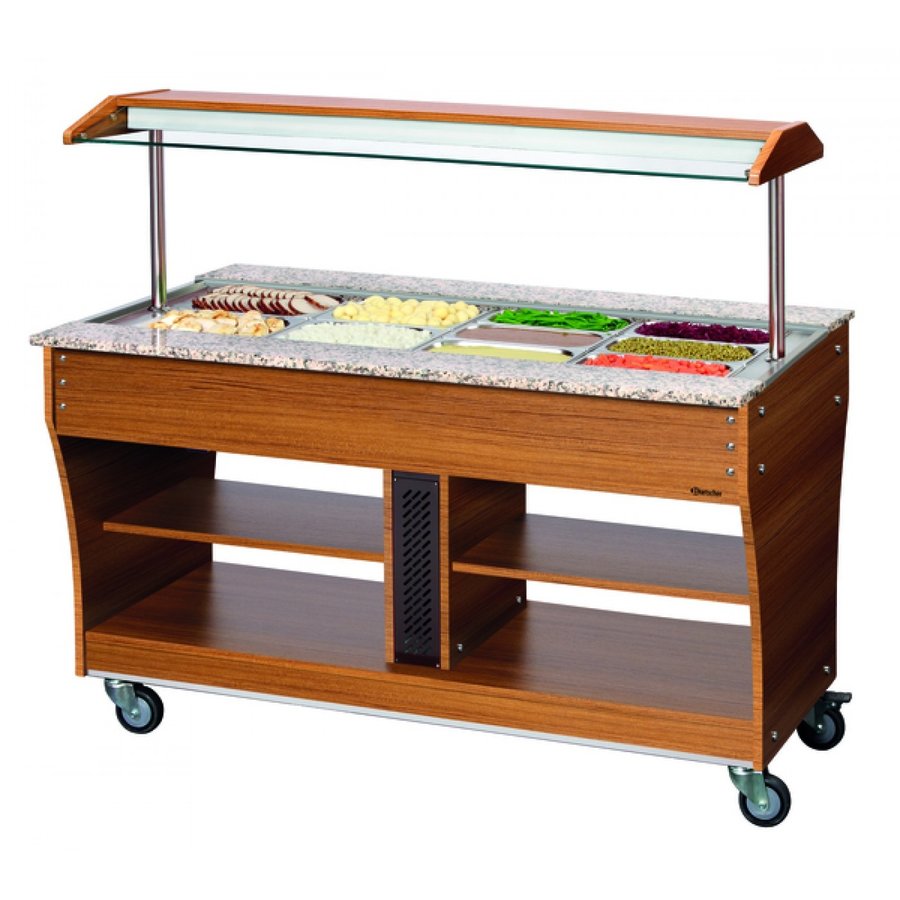 Buffet cart Warm | For 4x 1/1 GN containers