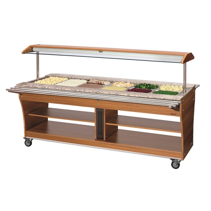 Wagon-buffet | Chaud | Pour 6 conteneurs GN 1/1
