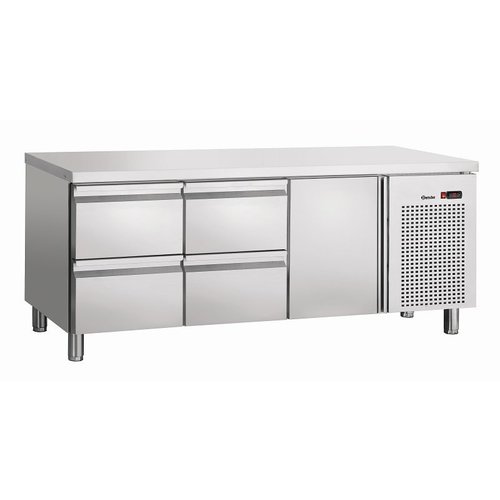  Bartscher Établi de refroidissement | 1 placard | 4 tiroirs | 1792x700x850mm 
