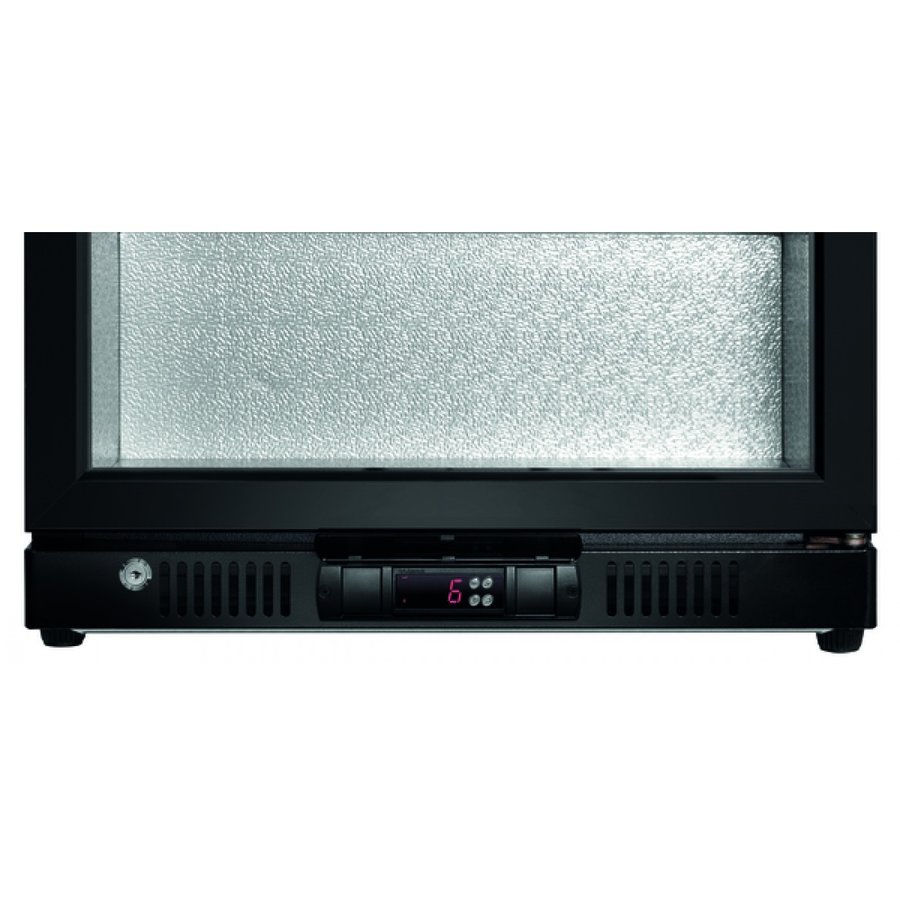 Réfrigérateur bar | Noir | Porte vitrée | 124L