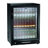 HorecaTraders Bar fridge | Black | Glass door | 124L