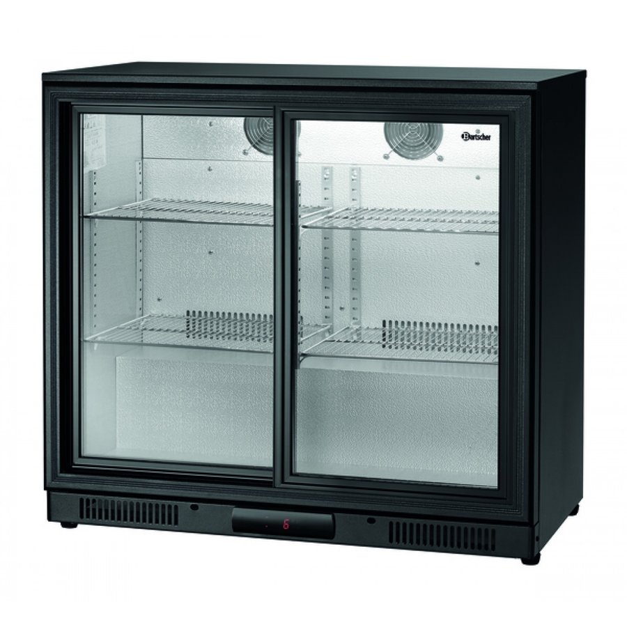 Réfrigérateur bar | 2 portes vitrées | 176L | 900x550x845 mm