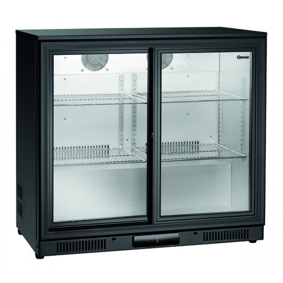 Bar fridge | 2 Glass Door | 176L | 900x550x845 mm