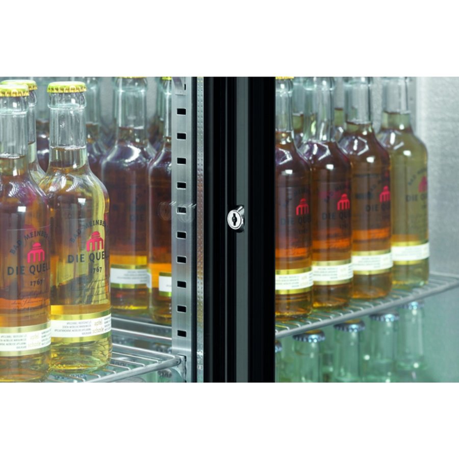 Réfrigérateur bar | 2 portes vitrées | 176L | 900x550x845 mm