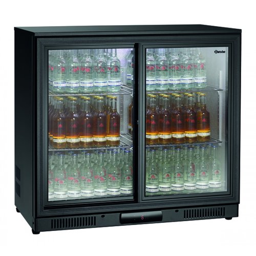  Bartscher Bar fridge | 2 Glass Door | 176L | 900x550x845mm 