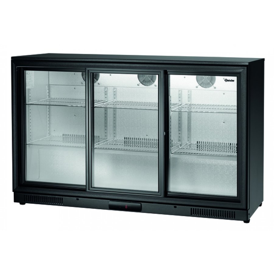Réfrigérateur bar | 3 portes vitrées | 270L | 1340x530x845mm