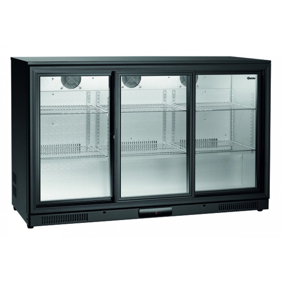 Réfrigérateur bar | 3 portes vitrées | 270L | 1340x530x845mm