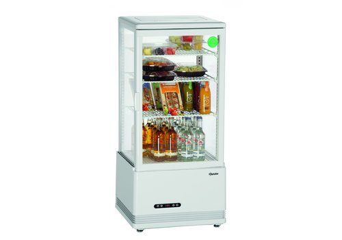  Bartscher Mini vitrine réfrigérée | Blanc | 78L | 450x405x1030mm 