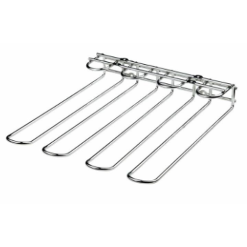  HorecaTraders Chromed Glass Rack | 30x30cm | 3 Rows 