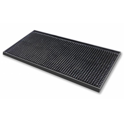  HorecaTraders Rubber Bar Mat Black | 15x30 cm 