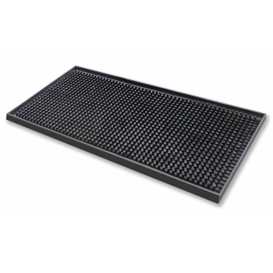 Tapis de bar en caoutchouc | Noir | 15x30cm