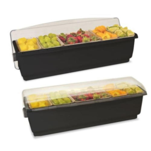  HorecaTraders Ingredients Storage Container | Black 