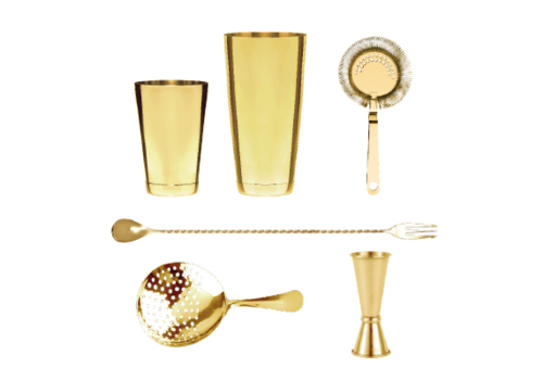  HorecaTraders Gouden Cocktail Set | 6 Delig 