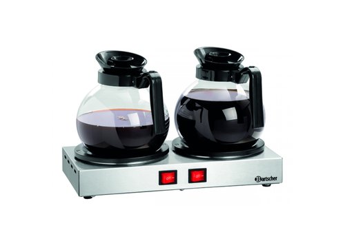  Bartscher Chauffe-canettes | Plaque double | Acier inoxydable 