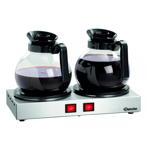  Bartscher Chauffe-canettes | Plaque double | Acier inoxydable 