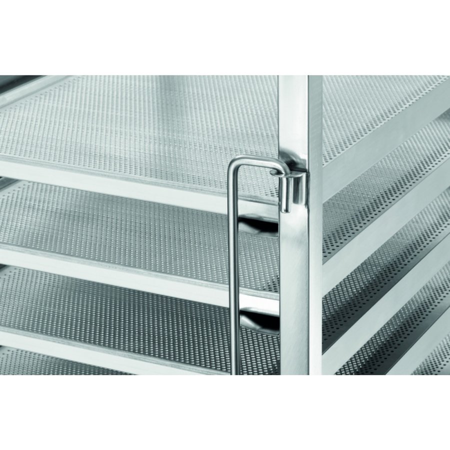 Wagon standard européen | acier inoxydable | 18 grilles | Max. 80 kg