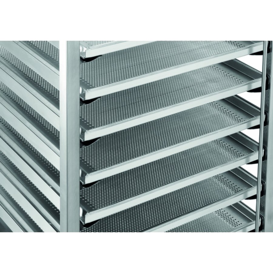Wagon standard européen | acier inoxydable | 18 grilles | Max. 80 kg
