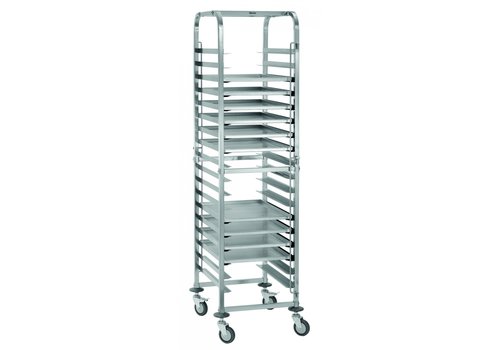  Bartscher Wagon standard européen | acier inoxydable | 18 grilles | Max. 80 kg 